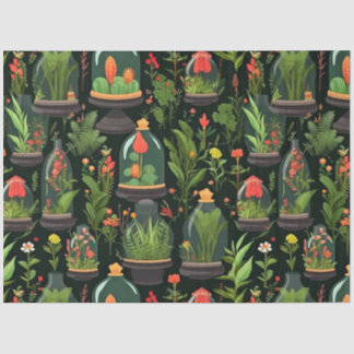 Decoupage Tissue Glass Cloche Terrarias Seidenpapier