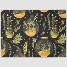 Decoupage Tissue Glass Terrarium Jars Flasche Seidenpapier