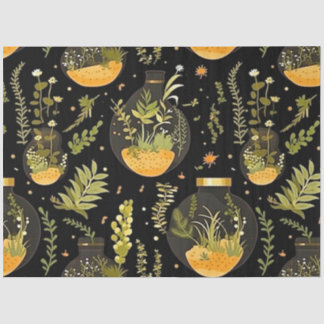 Decoupage Tissue Glass Terrarium Jars Flasche Seidenpapier