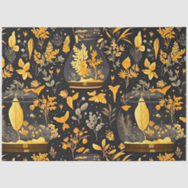 Decoupage Tissue Paper Gold Pflanze Terrarias Seidenpapier