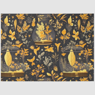 Decoupage Tissue Paper Gold Pflanze Terrarias Seidenpapier