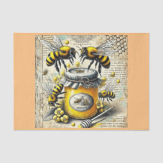 decoupage tissue paper met bijen seidenpapier