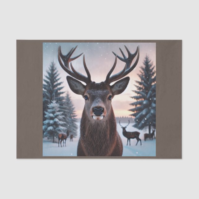 decoupage tissue paper met hert seidenpapier (Vorderseite)