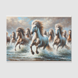  decoupage tissue paper met wilde paarden seidenpapier