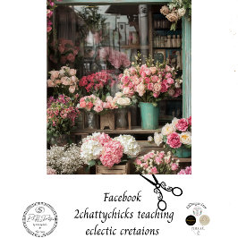 Decoupage Valentine Blume Shop Display Seidenpapier