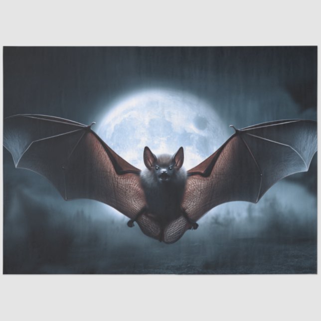Decoupage Vampire Gothic Bat Moon Seidenpapier (Vorderseite)