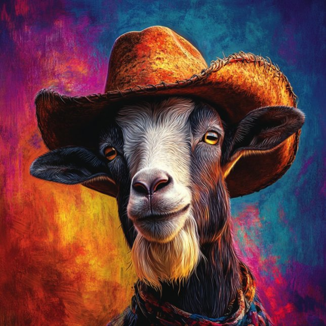 Decoupage Vibranred Goat Western Hat Seidenpapier (Von Creator hochgeladen)