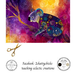 Decoupage Vibranter Koala Aboriginal-Kunst Seidenpapier