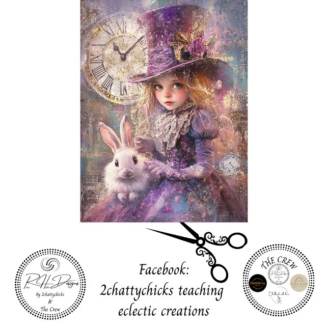 Decoupage Viktorianisch Alice Wonderland Themenwel Seidenpapier (Von Creator hochgeladen)