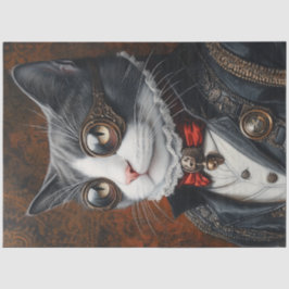 Decoupage Viktorianisch Valentine Dashing Cat Seidenpapier
