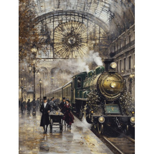 Decoupage Vintag Bahnhof Paris Frankreich Seidenpapier