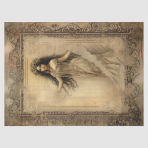 Decoupage Vintag BoHo Sinti und Roma Girl Sepia Seidenpapier