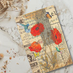 Decoupage Vintag Ephemera Poppy Hummingbird Seidenpapier<br><div class="desc">Dieses Design kann durch Auswahl der Option Design bearbeiten personalisiert werden. Sie können auch auf andere Gegenstände übertragen. Kontaktieren Sie mich unter colorflowcreations@gmail.com oder nutzen Sie die Chat-Option oben auf der Seite, wenn Sie dieses Design auf einem anderen Produkt haben möchten oder Hilfe bei diesem Design benötigen. Ich kann bei...</div>