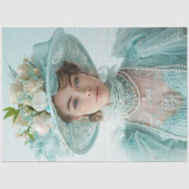 Decoupage Vintag Lady of French Era Fashion Seidenpapier