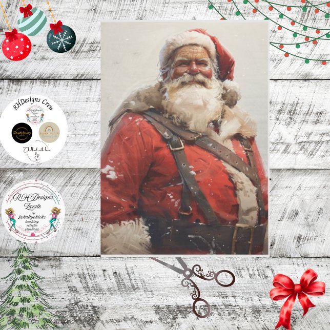 Decoupage Vintag Saint Nick Seidenpapier (Von Creator hochgeladen)