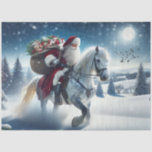 Decoupage Vintag Santa Horseback Christmas EV Seidenpapier<br><div class="desc">Weihnachten, Weihnachtsmann, weißes Pferd, schneebedeckte Landschaft, Winterszene, Weihnachtszeit, Geschenklieferung, festliche, mondbeleuchtete Nacht, Weihnachtsbäume, schneebedeckter Boden, Urlaubsmagie, Weihnachten auf dem Pferd, Weihnachten Abend, Winterwunderland. Das Bild zeigt eine festliche Winterlandschaft, in der der Weihnachtsmann ein weißes Pferd durch eine schneebedeckte Landschaft reiten kann. Der Weihnachtsmann ist in seinem traditionellen, rot-weißen Outfit gekleidet...</div>
