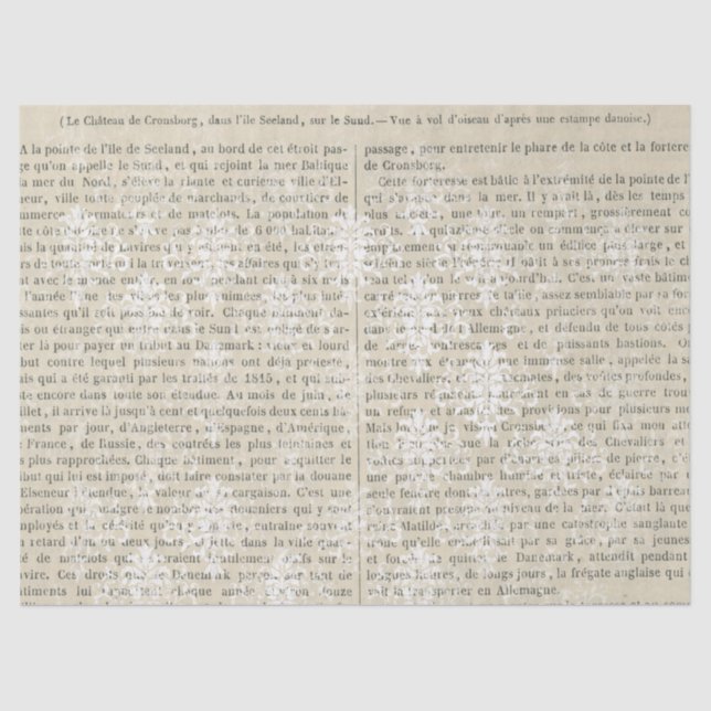 Decoupage, Vintag White Damask Seidenpapier (Vorderseite)