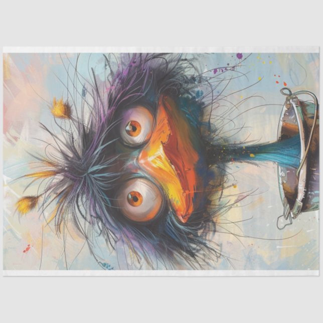 Decoupage Wackadoodle Paint Bird Seidenpapier (Vorderseite)
