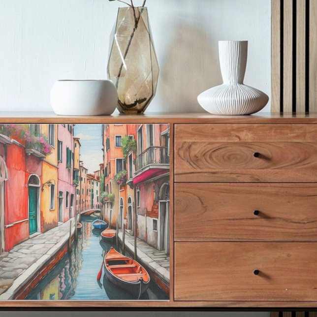 Decoupage Watercolor Street in Venedig Seidenpapier (Von Creator hochgeladen)
