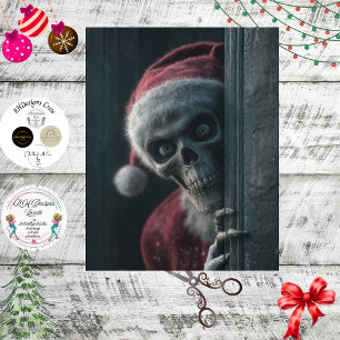 Decoupage Weihnachtsmann Skelett Finale Liste Späh Seidenpapier