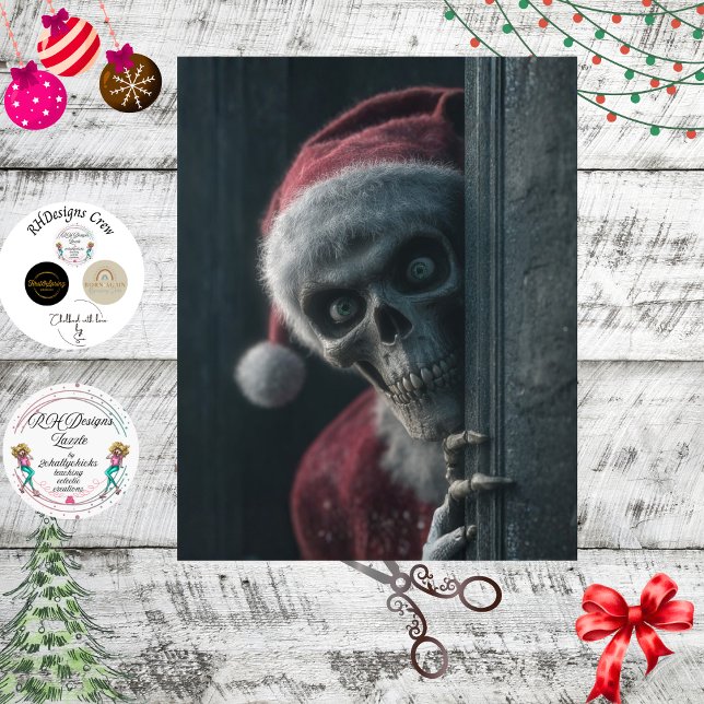 Decoupage Weihnachtsmann Skelett Finale Liste Späh Seidenpapier (Von Creator hochgeladen)