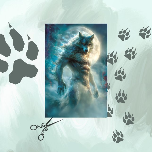 Decoupage Werewolf wird wiedergegeben Seidenpapier (Von Creator hochgeladen)