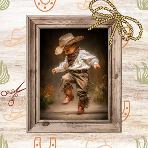 Decoupage Western Whimsy Child Dance Prairie Seidenpapier