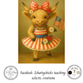 Decoupage Whimsical 4. Juli Highland Tutu Seidenpapier