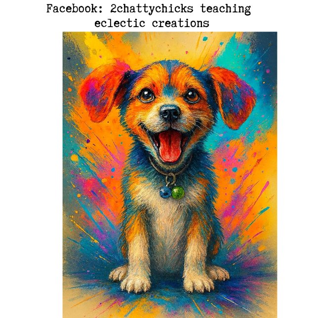 Decoupage Whimsical Abstract Beagle Joyful Pup  Seidenpapier (Von Creator hochgeladen)