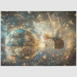 Decoupage Whimsical Fairy verzauberter Wald Ballon Seidenpapier