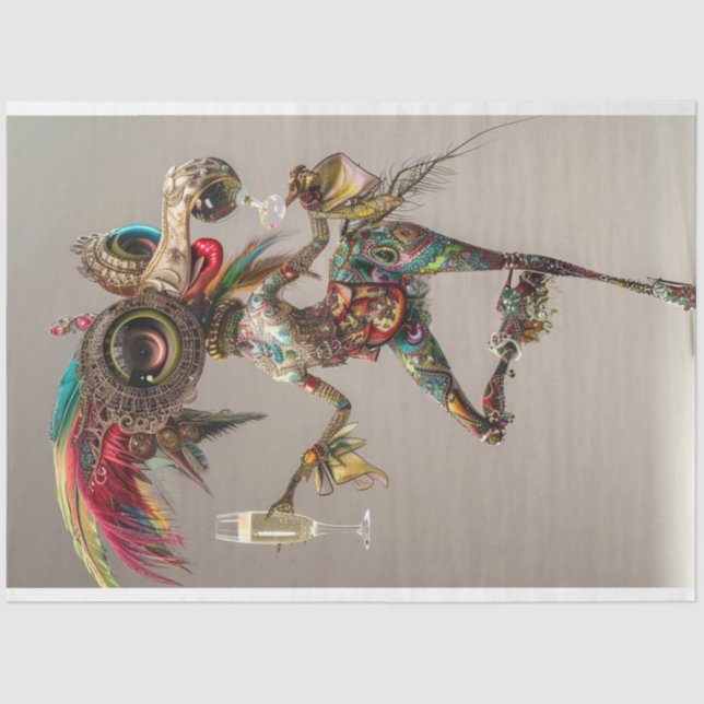 Decoupage Whimsical Fantasy Character Wackadoodle Seidenpapier (Vorderseite)