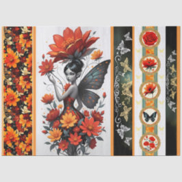Decoupage Whimsical Flower Fairy Seidenpapier