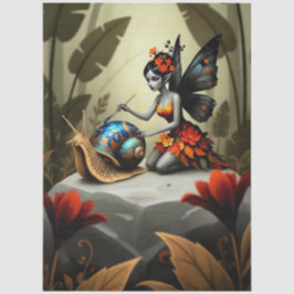 Decoupage Whimsical Flower Fairy Seidenpapier