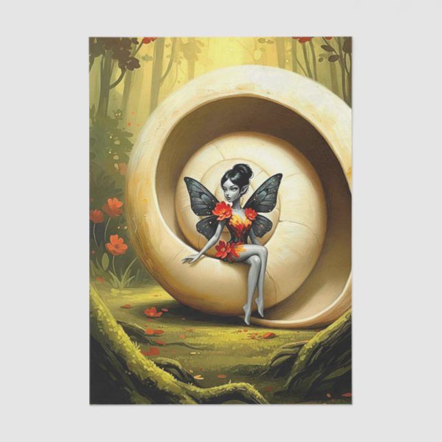 Decoupage Whimsical Flower Fairy Seidenpapier (Vorderseite)