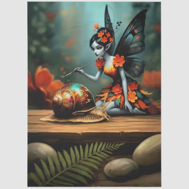 Decoupage Whimsical Flower Fairy Seidenpapier (Vorderseite)