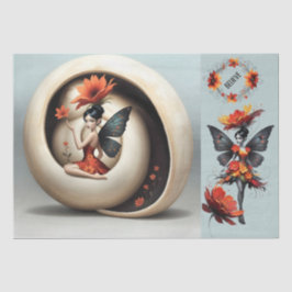 Decoupage Whimsical Flower Fairy Seidenpapier