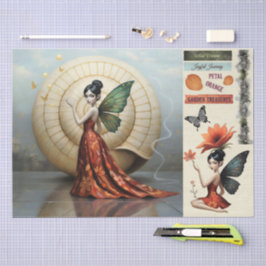 Decoupage Whimsical Flower Fairy Seidenpapier