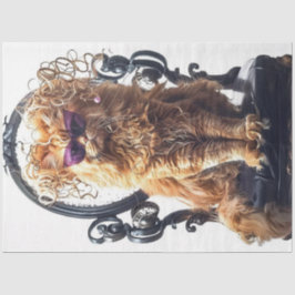 Decoupage Whimsical Glamourous Cat at Salon Seidenpapier