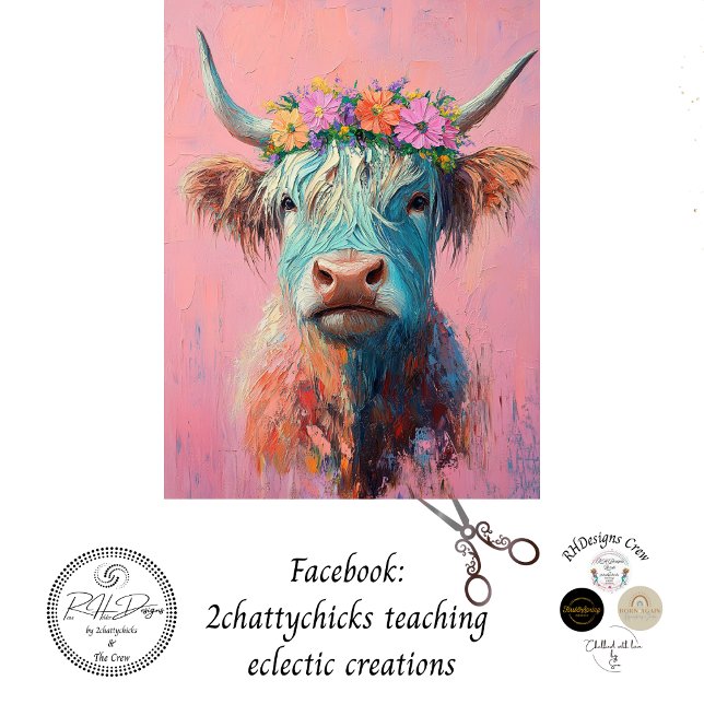 Decoupage Whimsical Highland Bessie Seidenpapier (Von Creator hochgeladen)