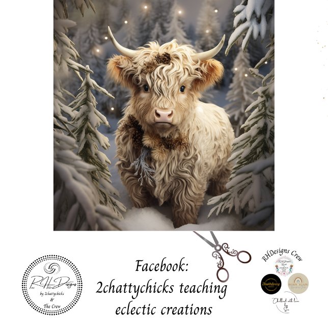 Decoupage Whimsical Highland Winter Wonderland Seidenpapier (Von Creator hochgeladen)