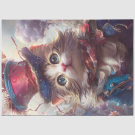 Decoupage Whimsical Liberty Bell Cat USA Seidenpapier