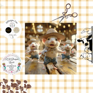 Decoupage Whimsical Line tanzende Maus Seidenpapier