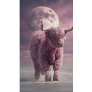 Decoupage Whimsical Pink Cotton Candy Highland Seidenpapier