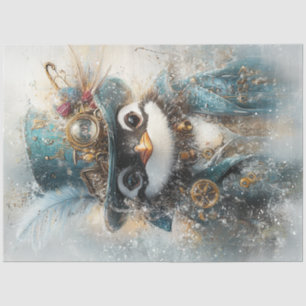 Decoupage Whimsical Steampunk Pinguin Seidenpapier
