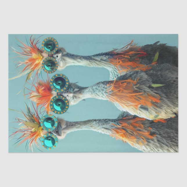 Decoupage Whimsical Wackadoodle Bird Art Seidenpapier (Vorderseite)