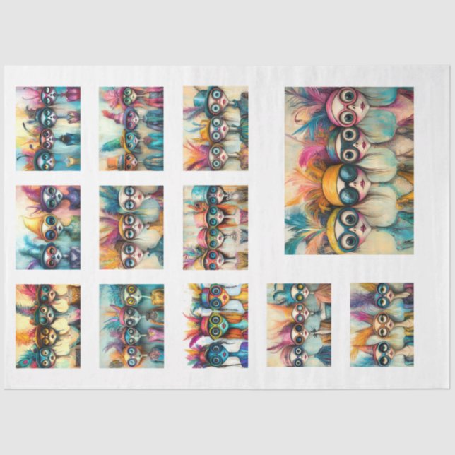 Decoupage Whimsical Wackadoodle Bridge Ladys 1 Seidenpapier (Vorderseite)