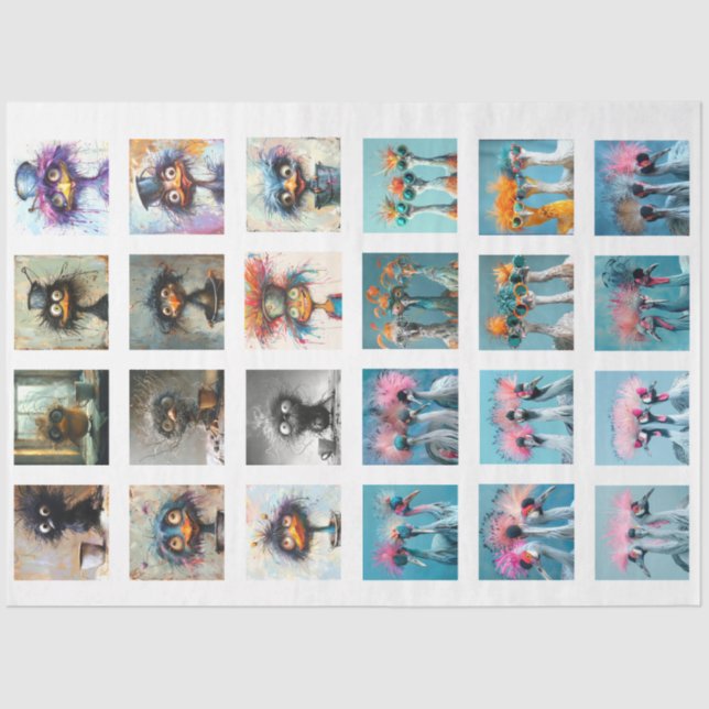 Decoupage Whimsical Wackadoodle Character Club 1 Seidenpapier (Vorderseite)