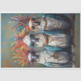 Decoupage Whimsical Wacky Vibrany Cockatoos Birds Seidenpapier