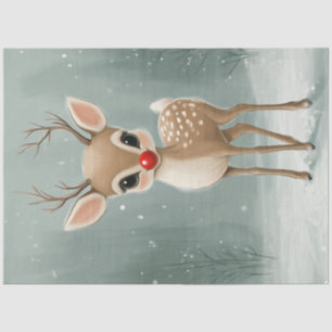 Decoupage Whimsical Winter Rudolph Weihnachten Seidenpapier