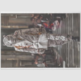 Decoupage White Lion Fashion Show Seidenpapier